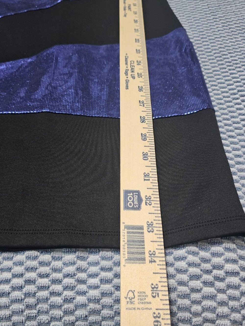 Wishes Body Fit Purple & Black Metallic Striped Backless Mini Dress - Size XS - Picture 6 of 6